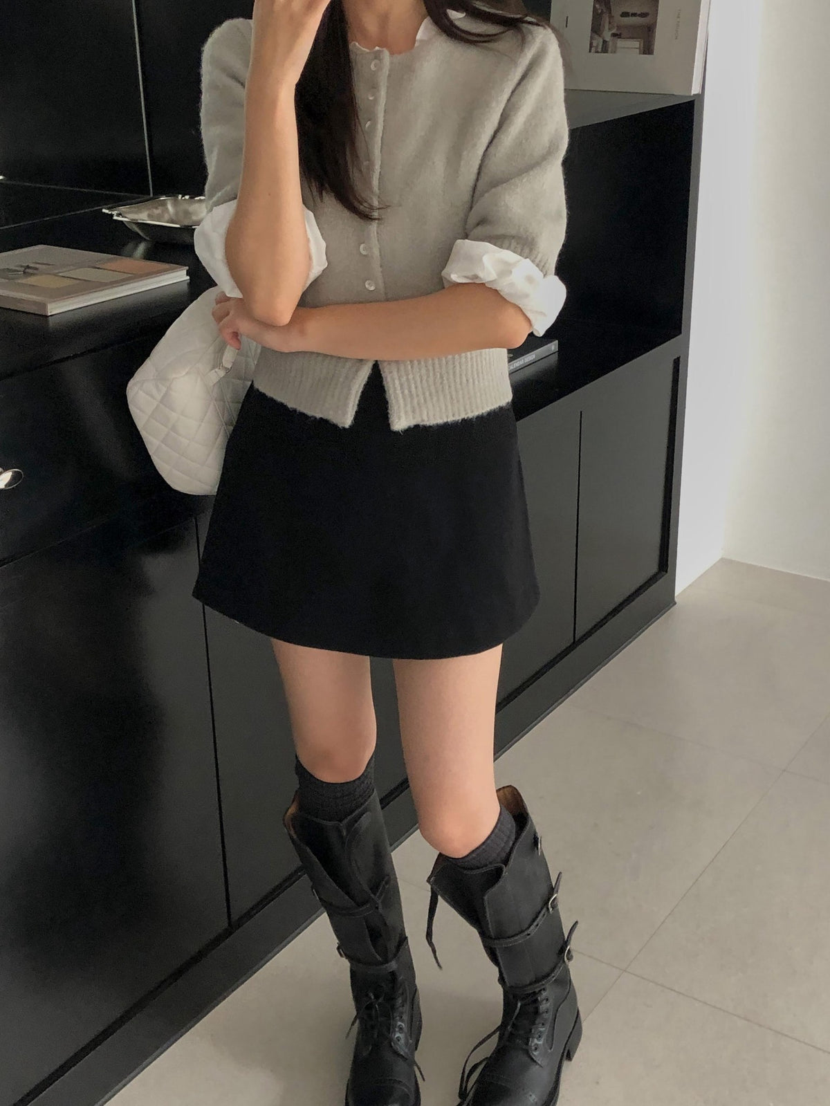 ️wool carin skirt-2col