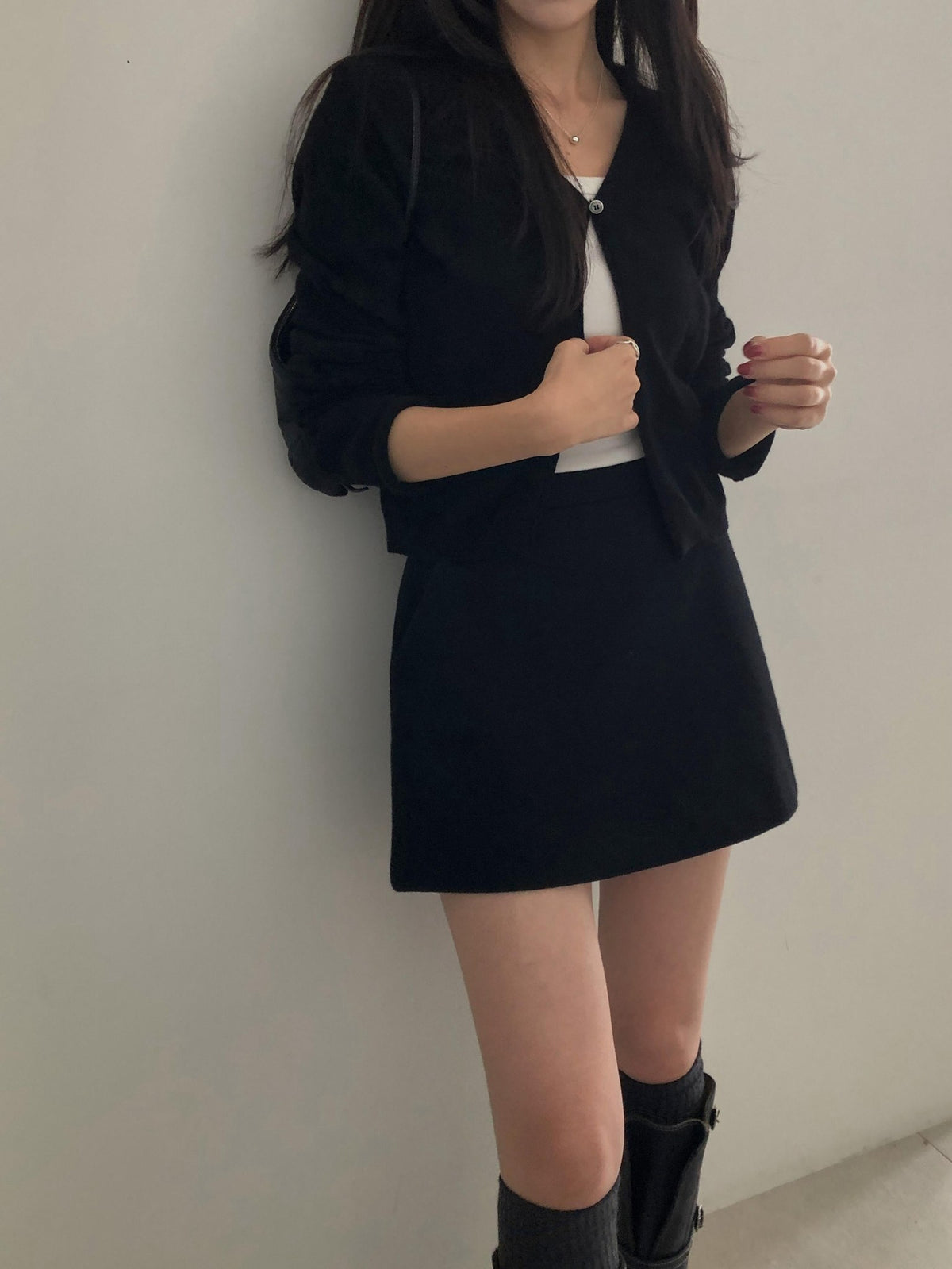 ️wool carin skirt-2col