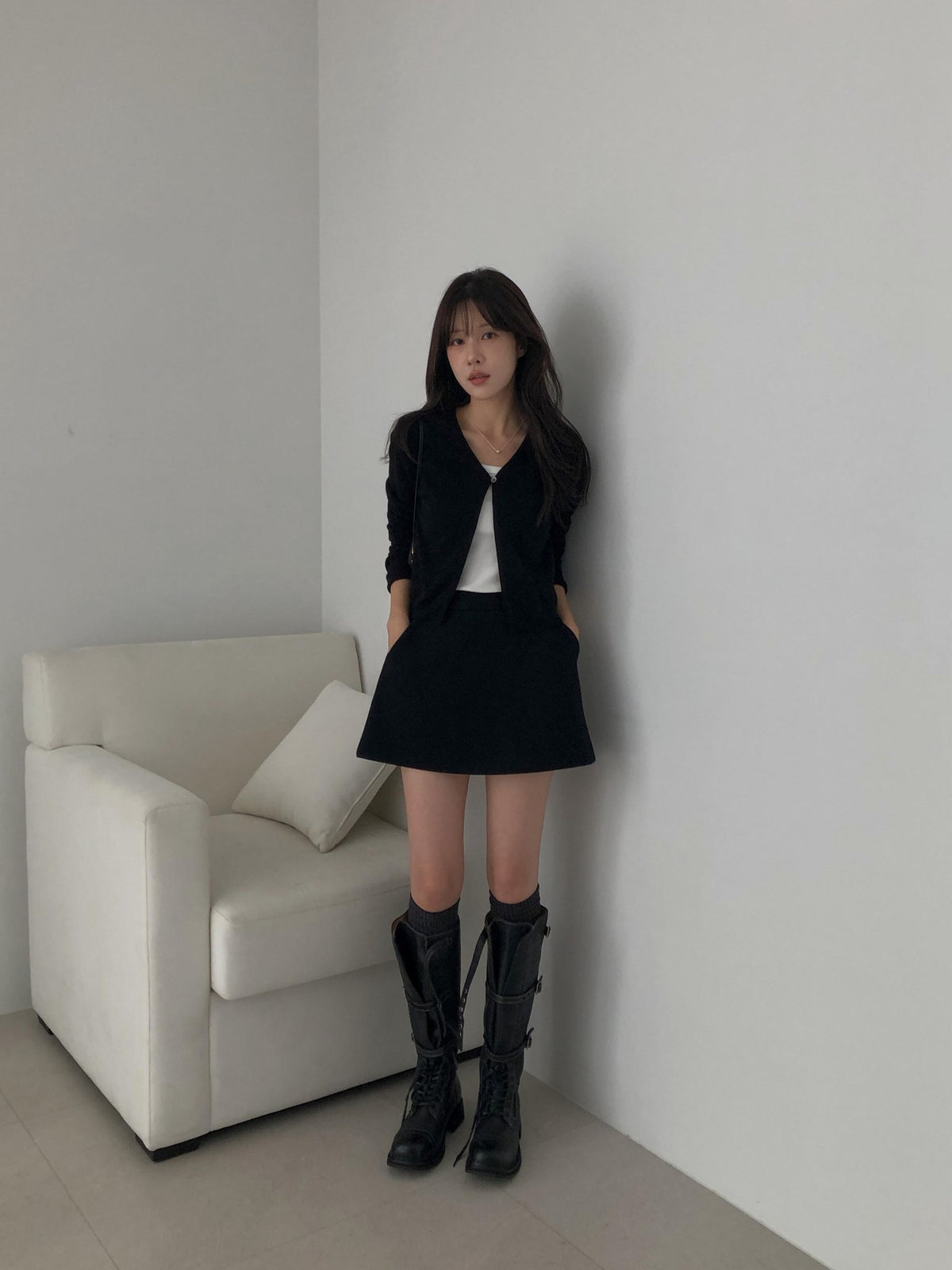 ️wool carin skirt-2col