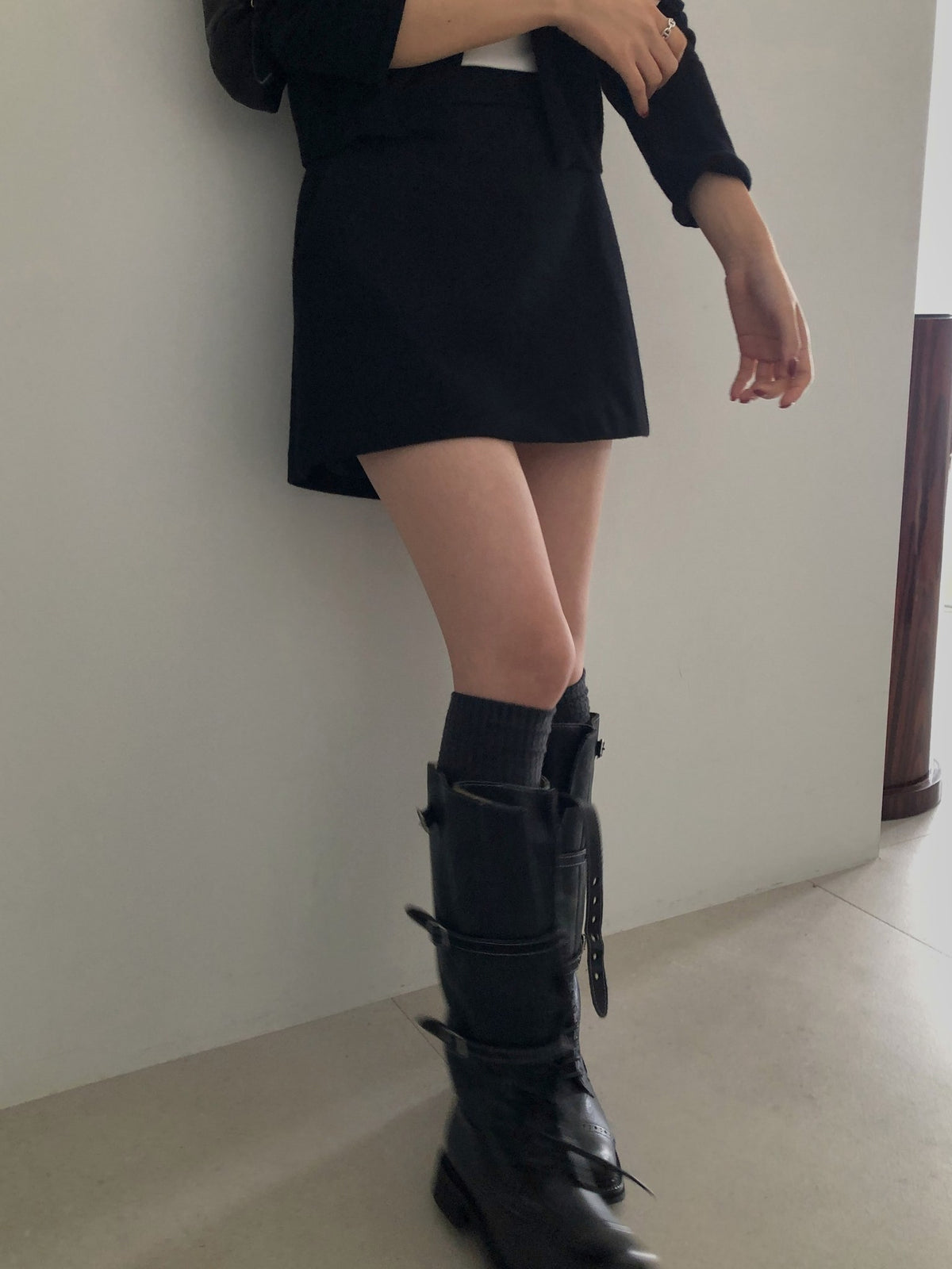 ️wool carin skirt-2col