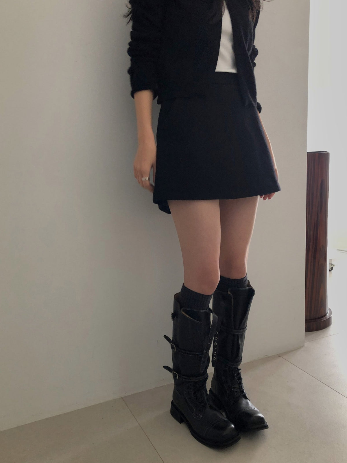 ️wool carin skirt-2col