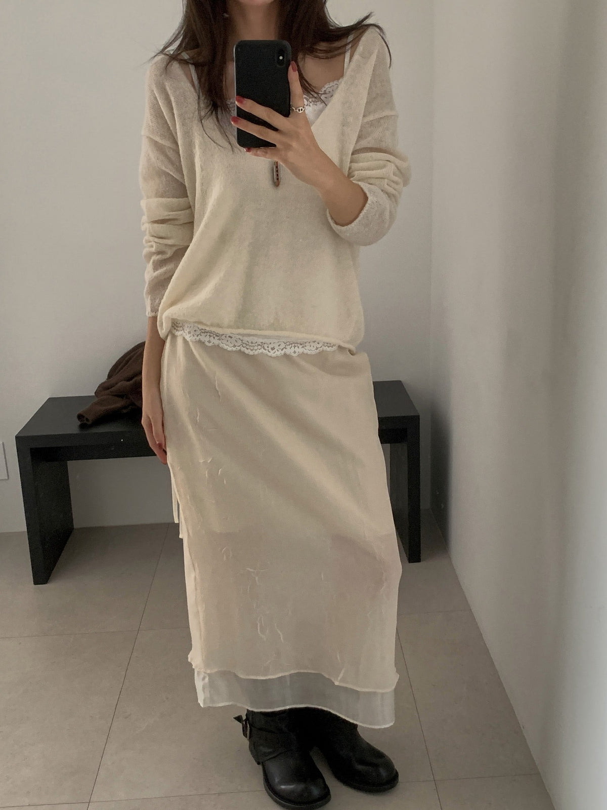 ️mocha skirt-2col