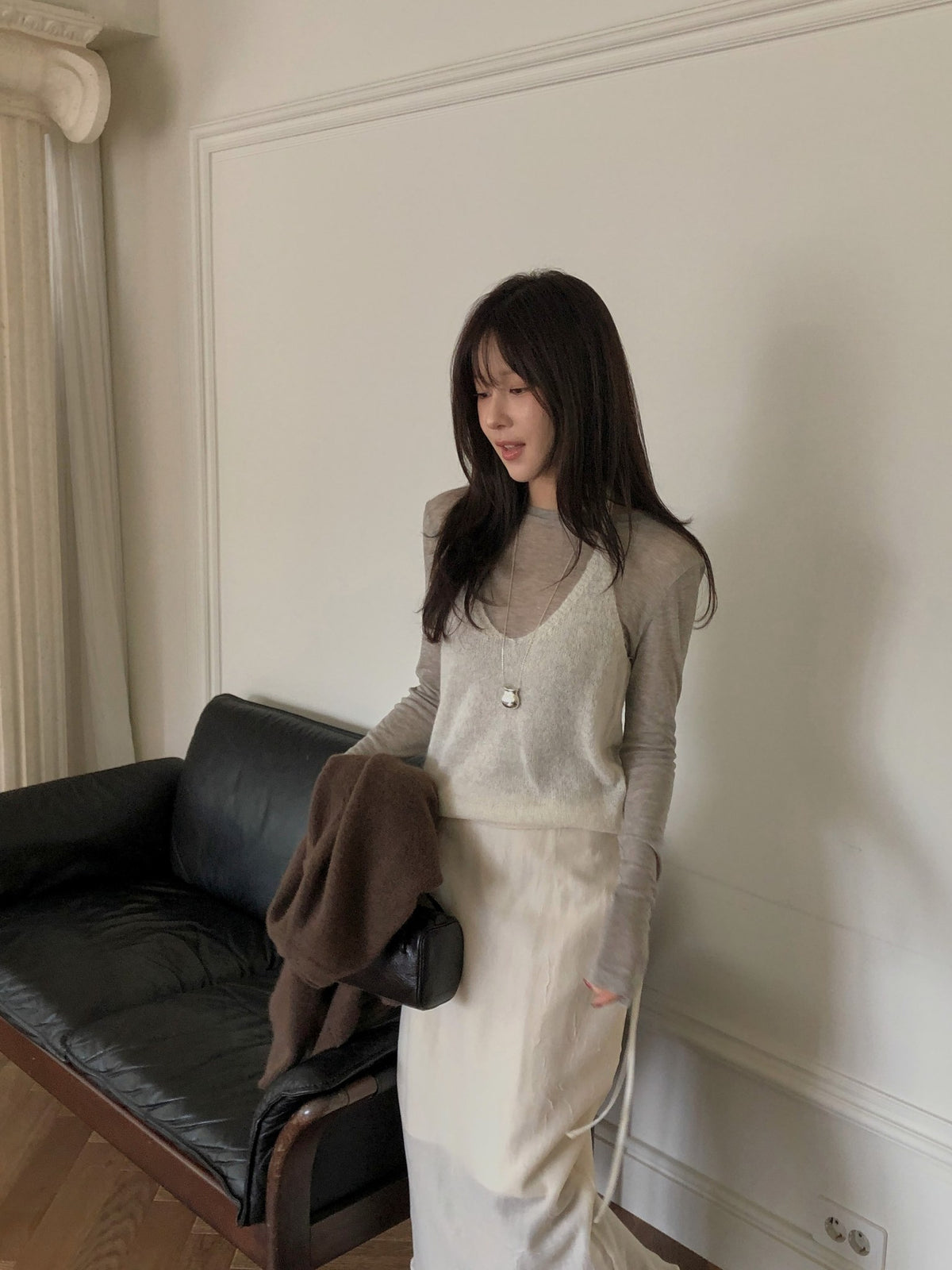 ️mocha skirt-2col