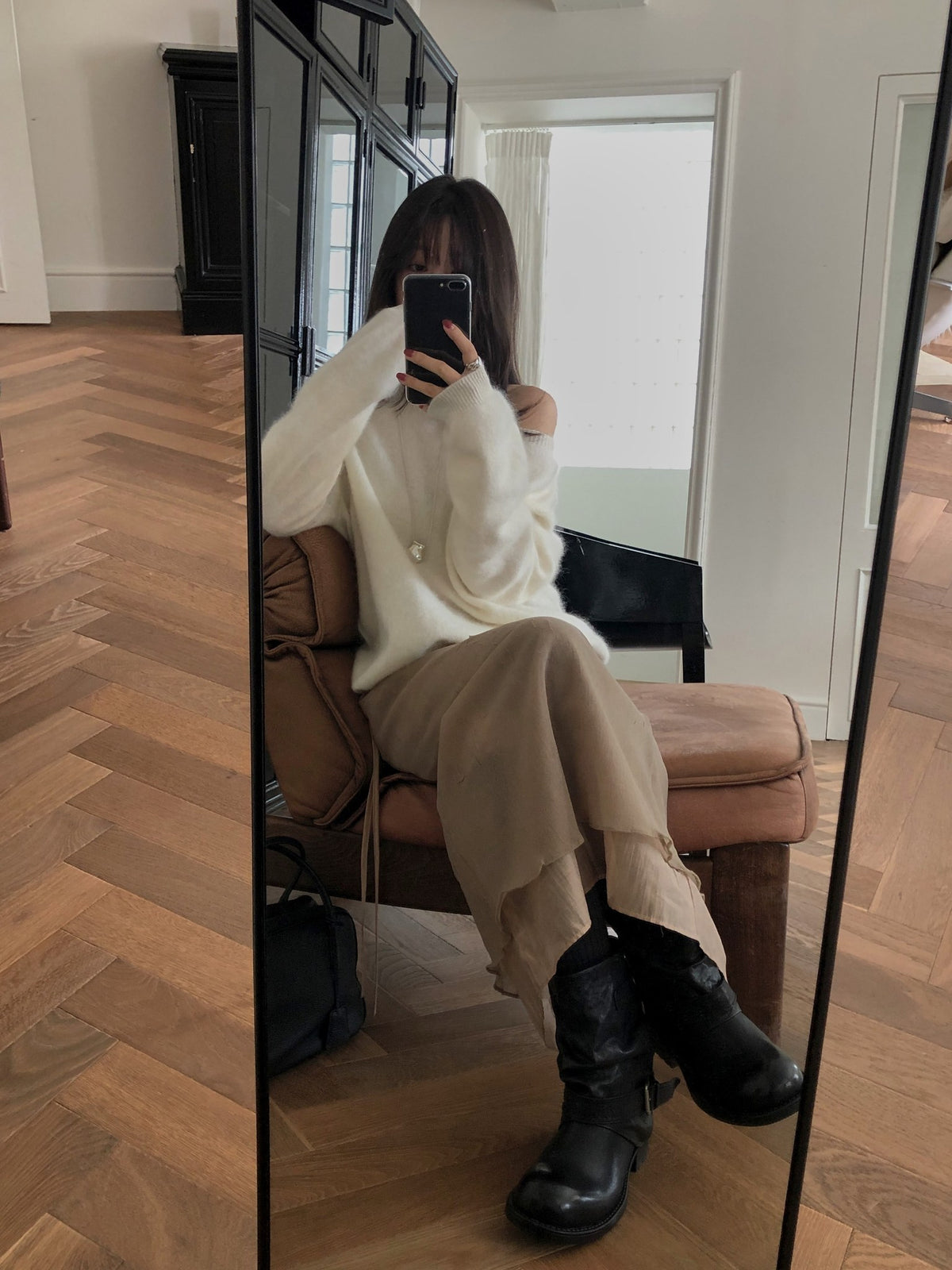 ️mocha skirt-2col
