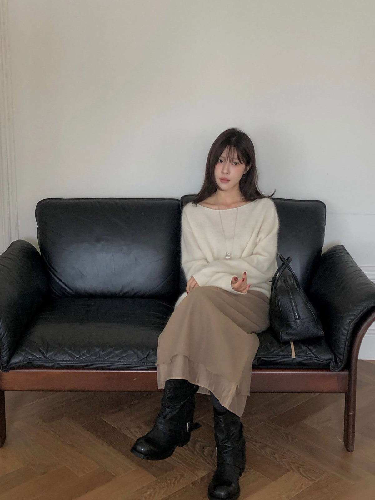 ️mocha skirt-2col