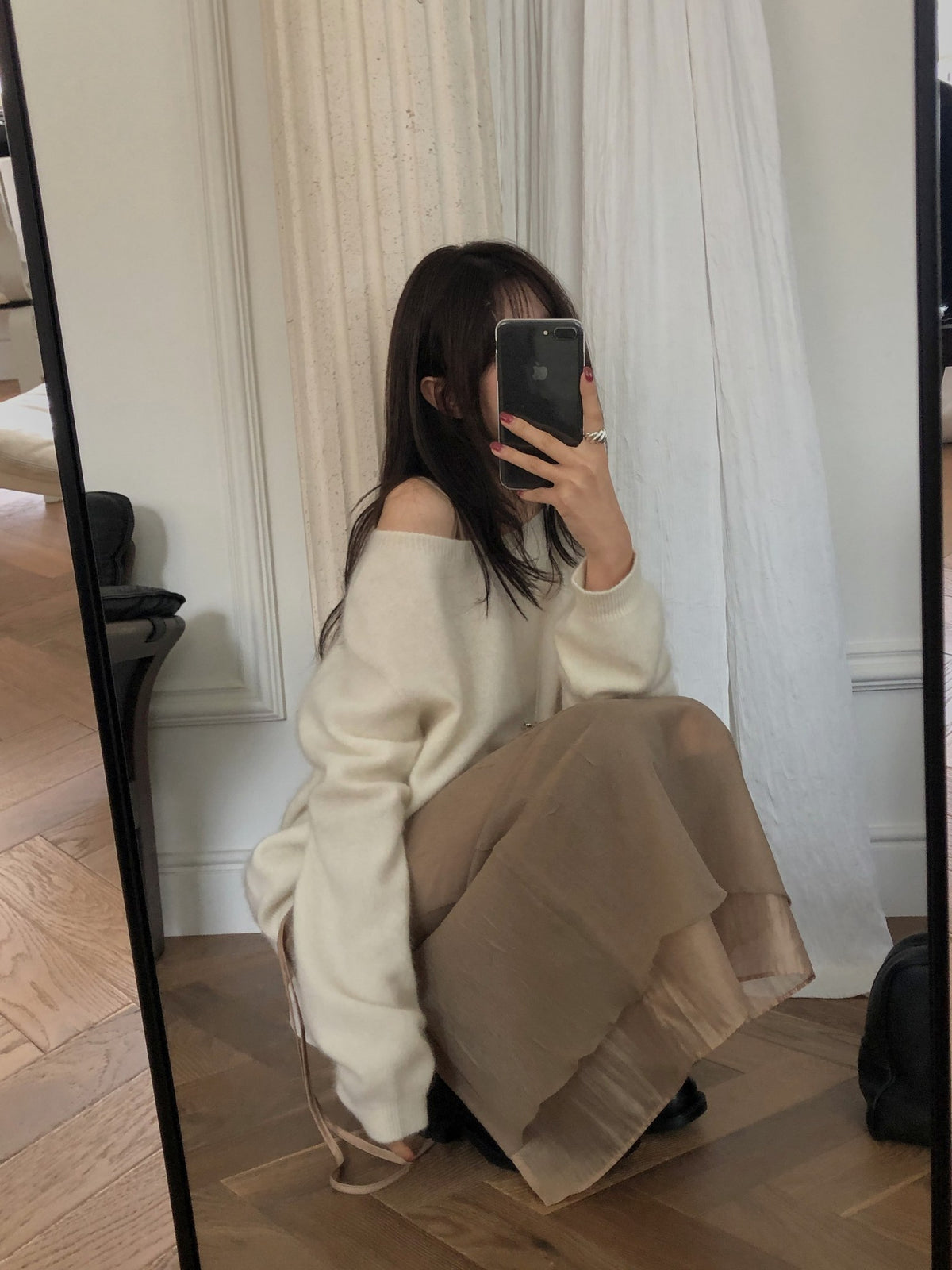 ️mocha skirt-2col