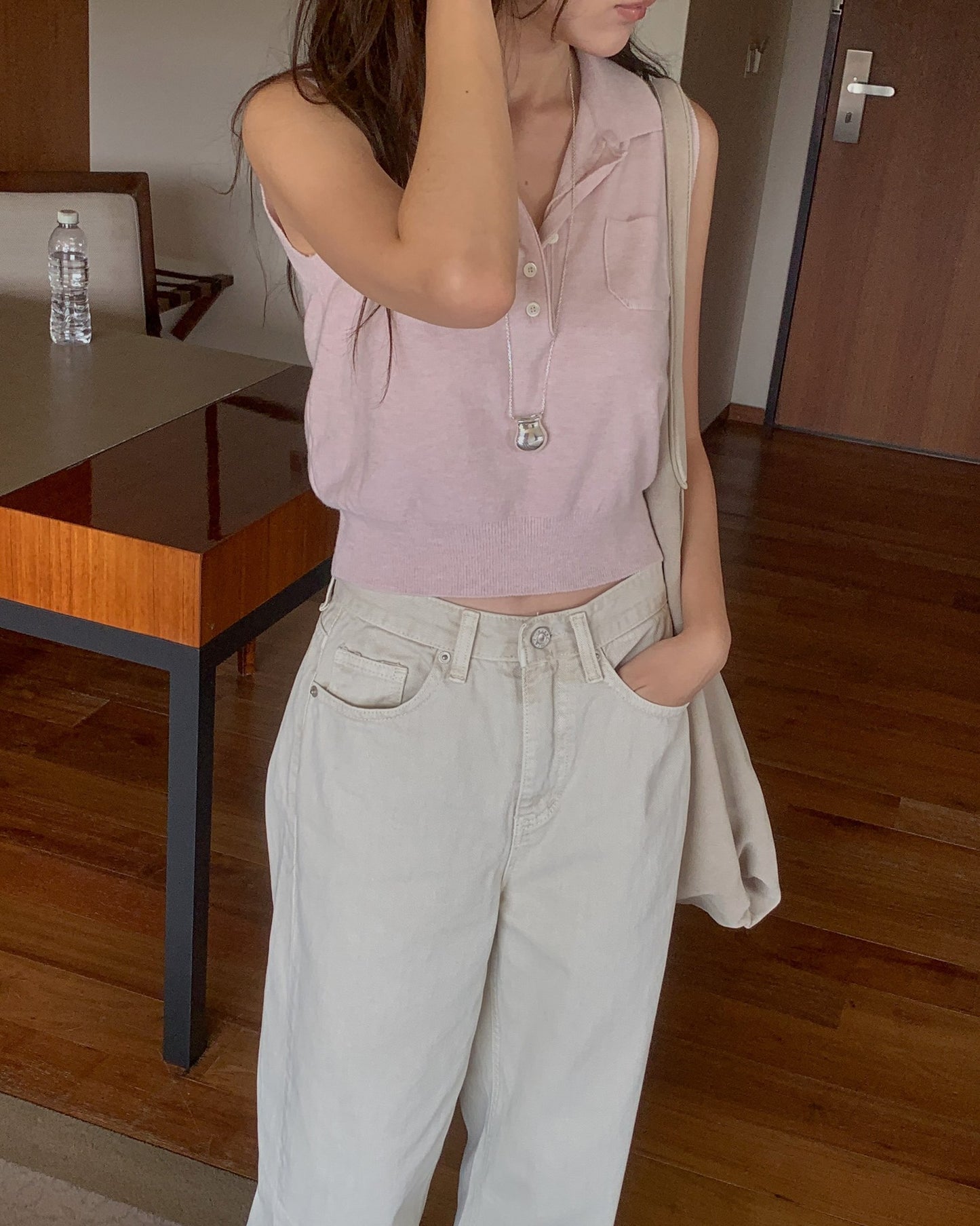 board knit vest-3col