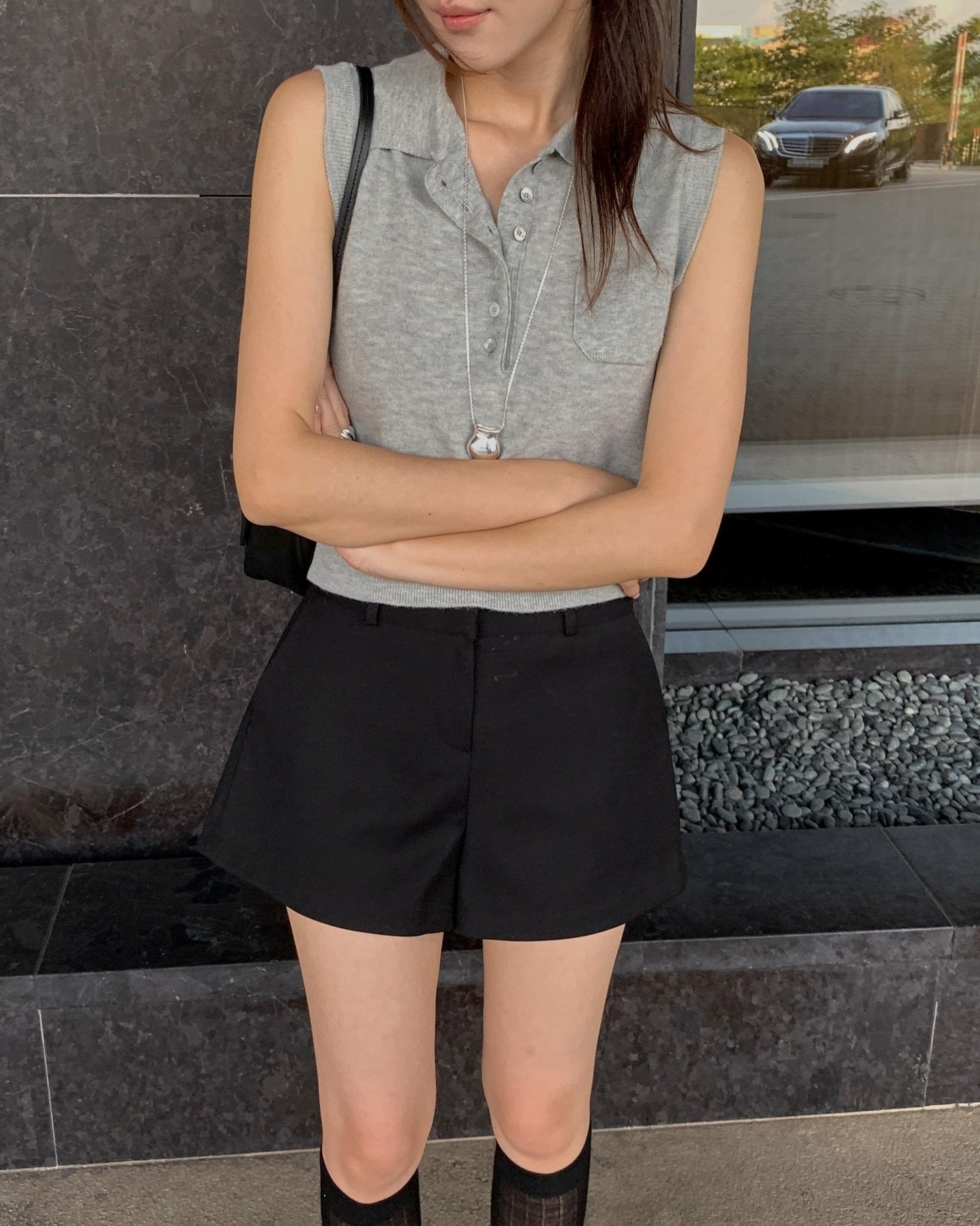 board knit vest-3col