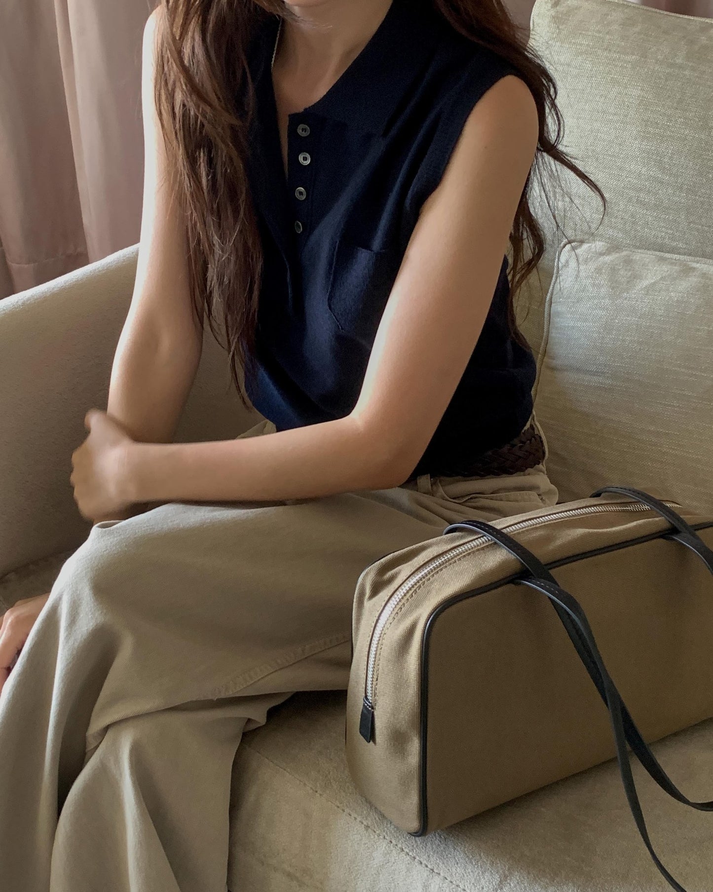 board knit vest-3col