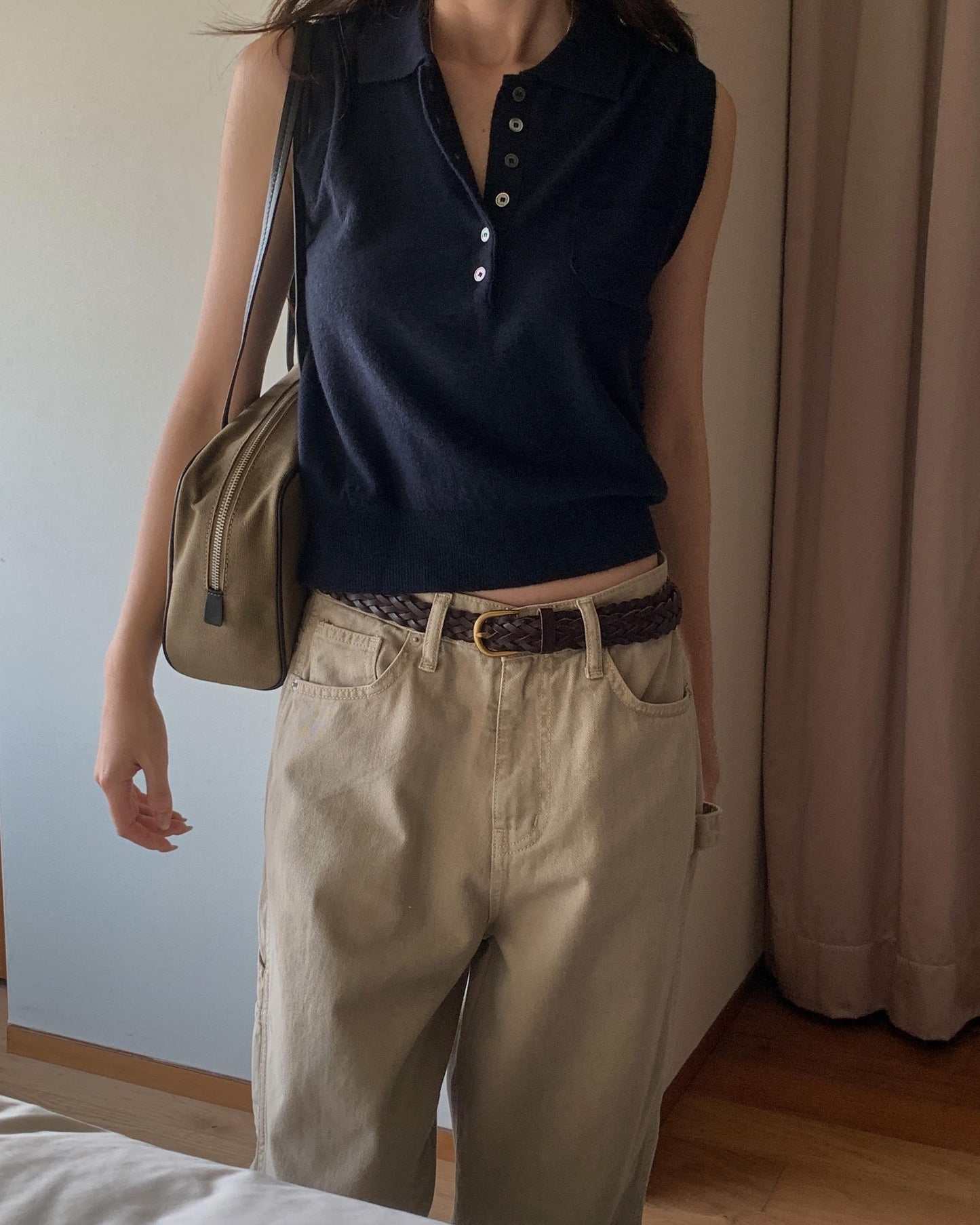 board knit vest-3col
