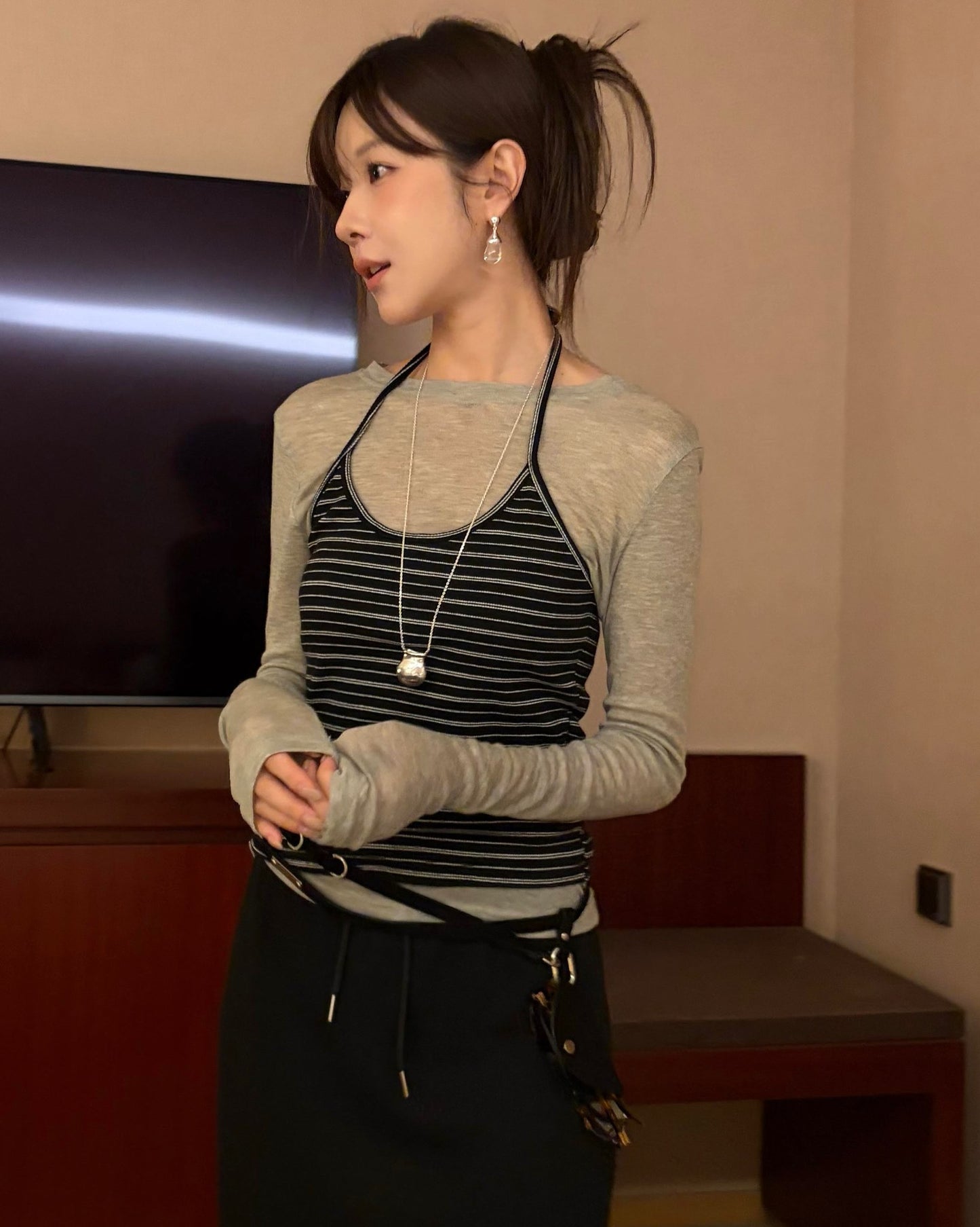 matcha halter sleeveless-3col