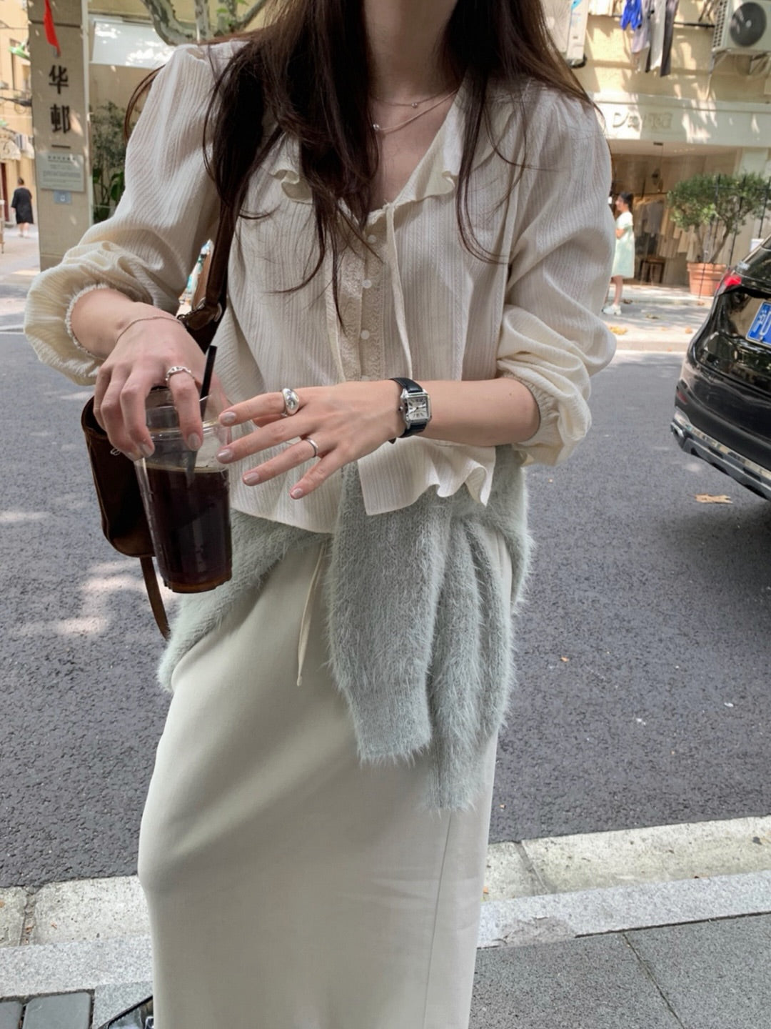 hygge frill blouse-2col