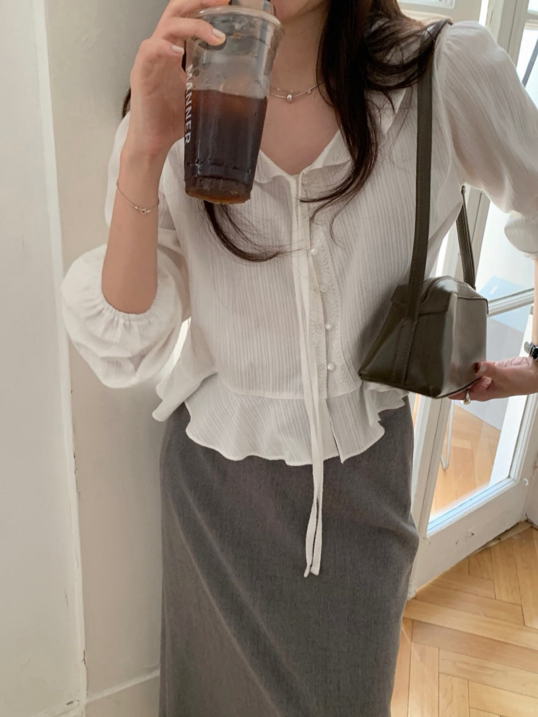 hygge frill blouse-2col