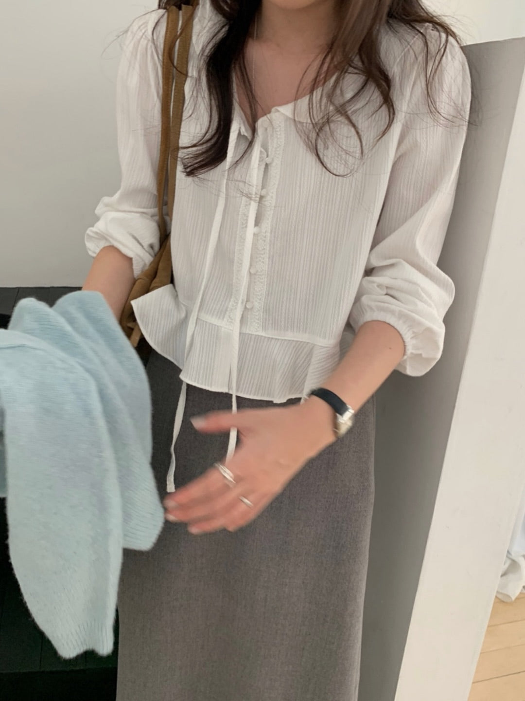 hygge frill blouse-2col