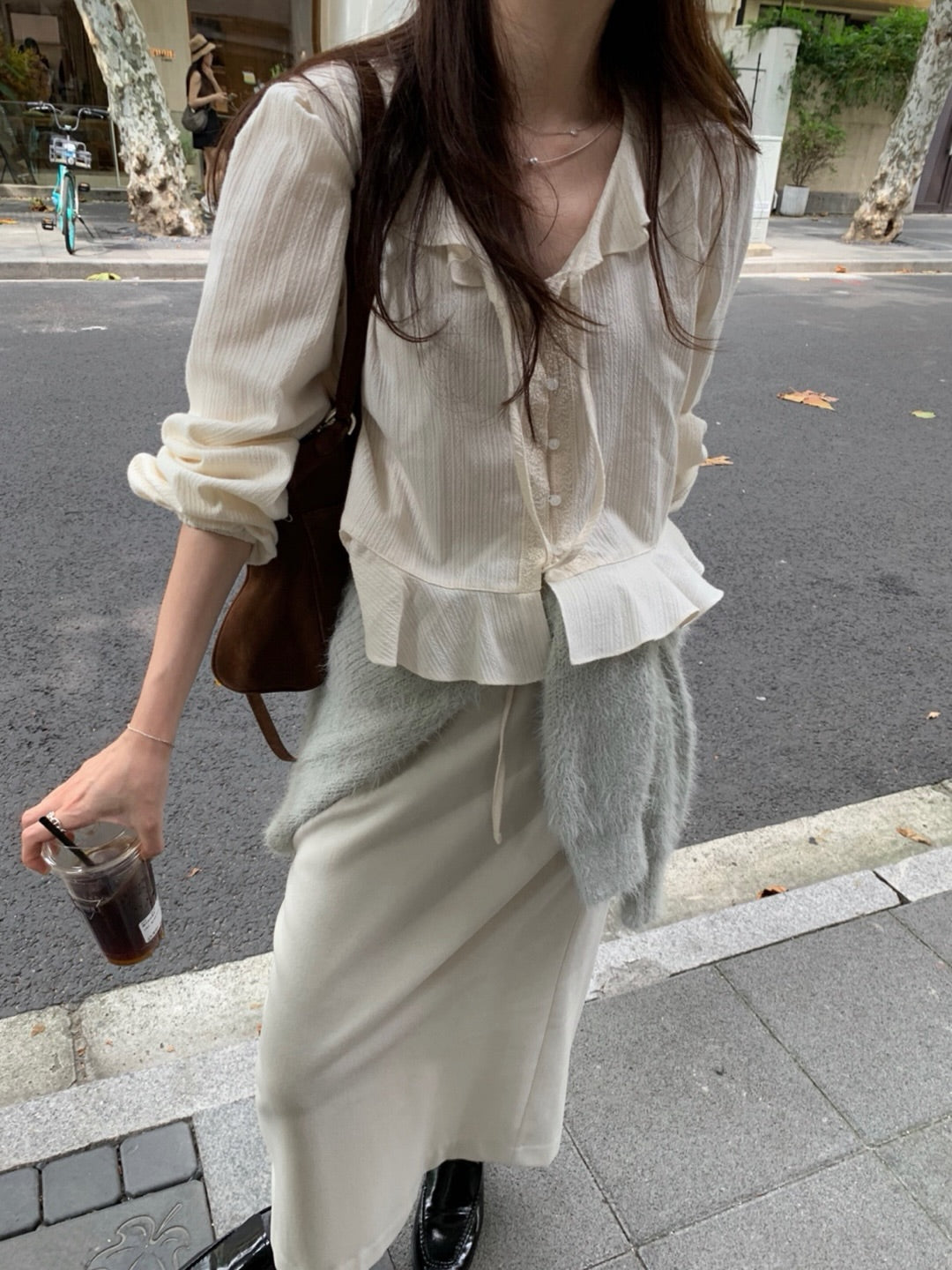 hygge frill blouse-2col
