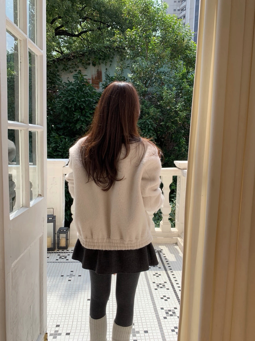 handmade suri alpaca  jacket ct-2col