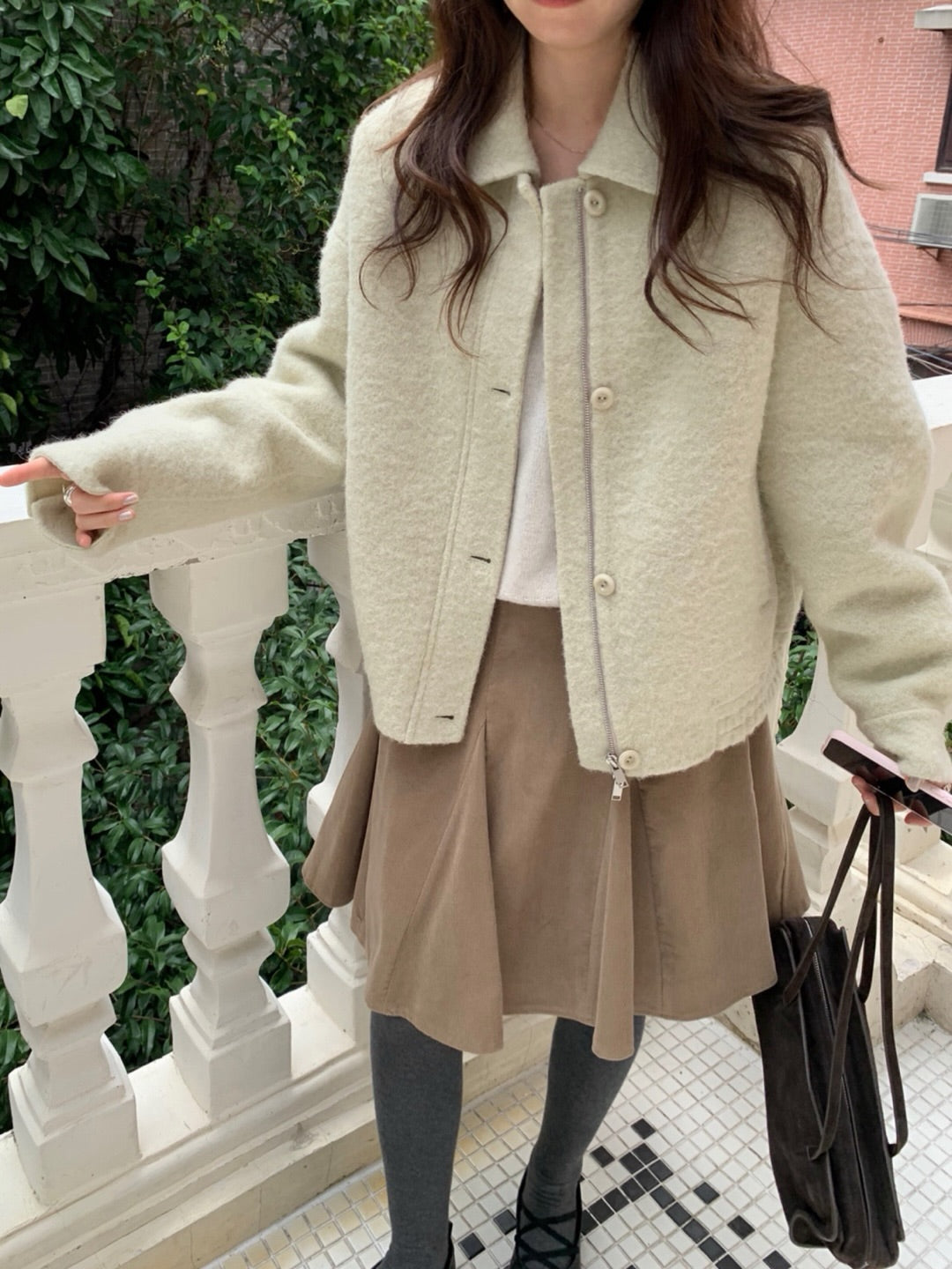 handmade suri alpaca  jacket ct-2col