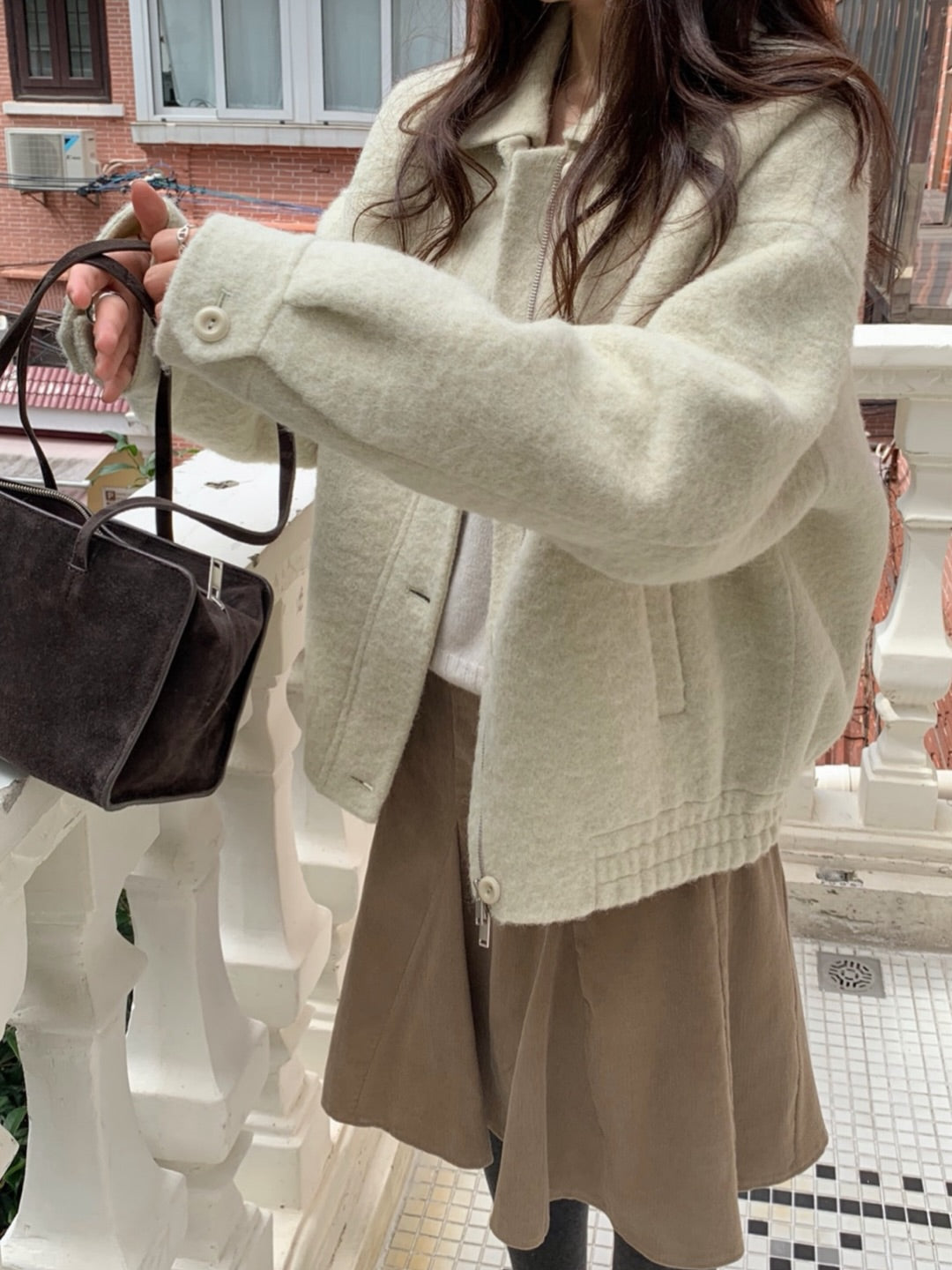 handmade suri alpaca  jacket ct-2col