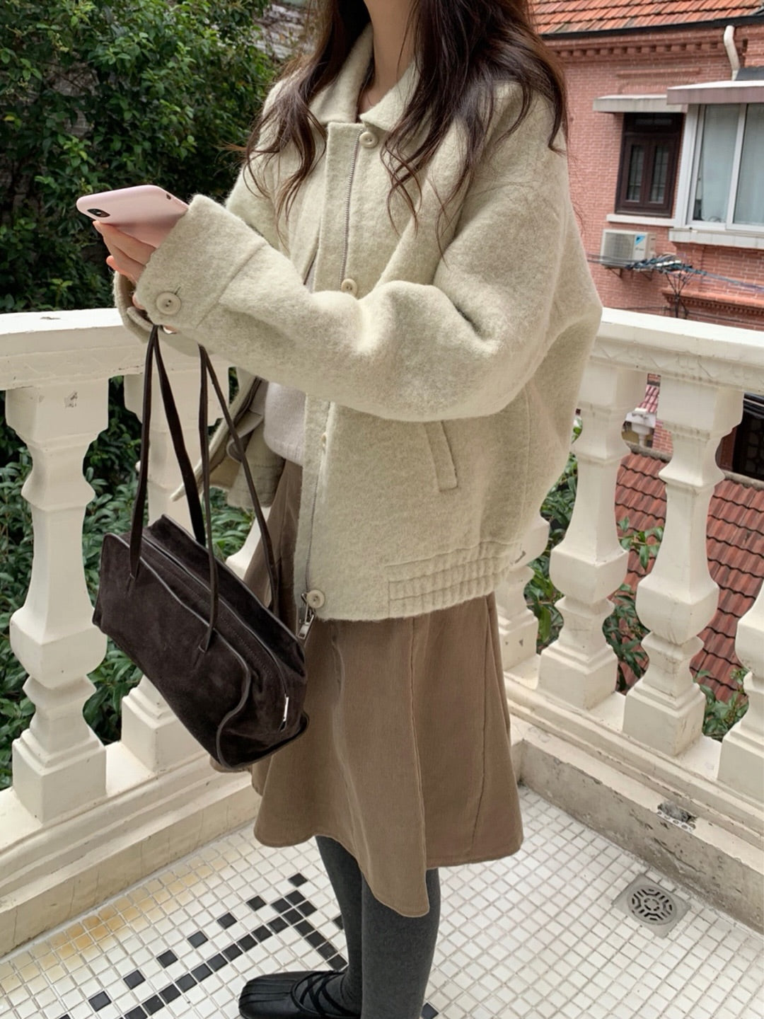 handmade suri alpaca  jacket ct-2col