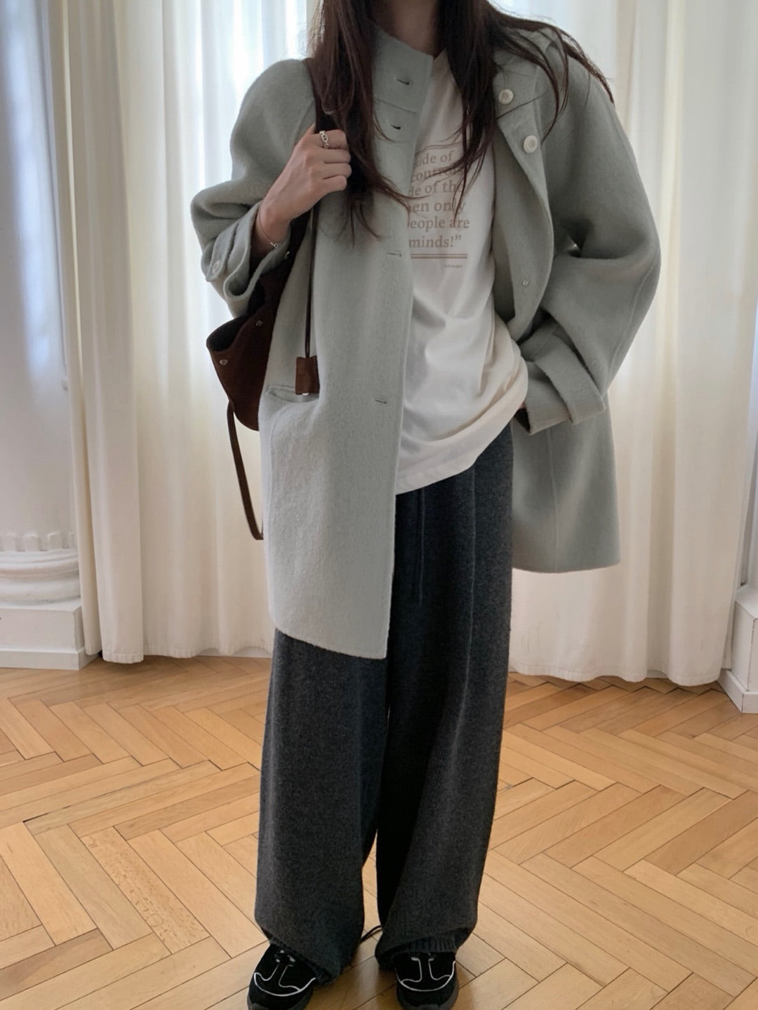 pintuck knit pants-3col