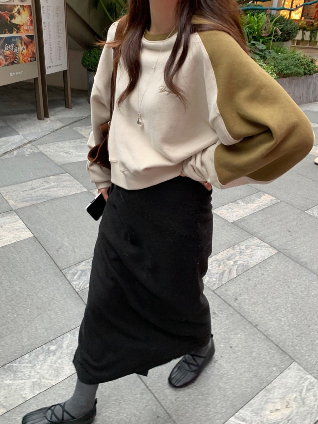 reo woven long skirt-3col