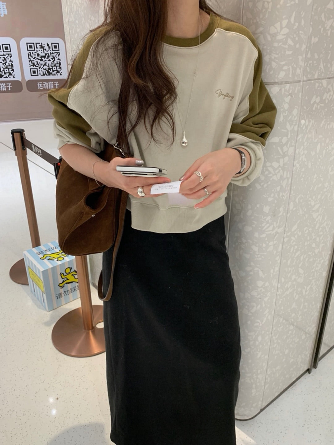 reo woven long skirt-3col