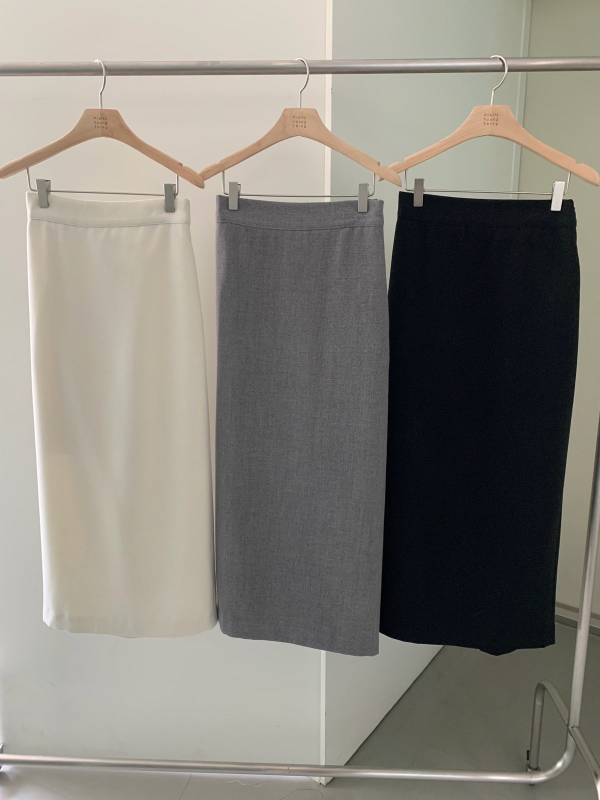 reo woven long skirt-3col
