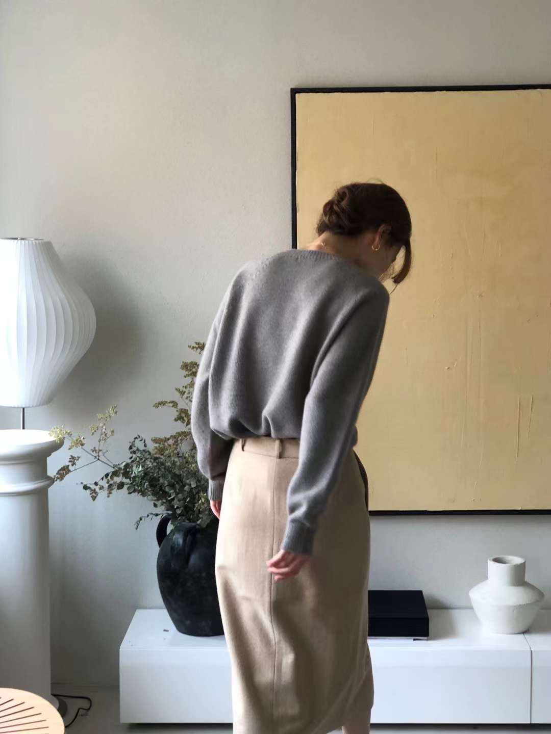 Ounce kelly wool midi skirt-3col