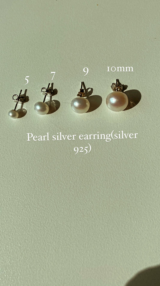 Pearl earring silver 925