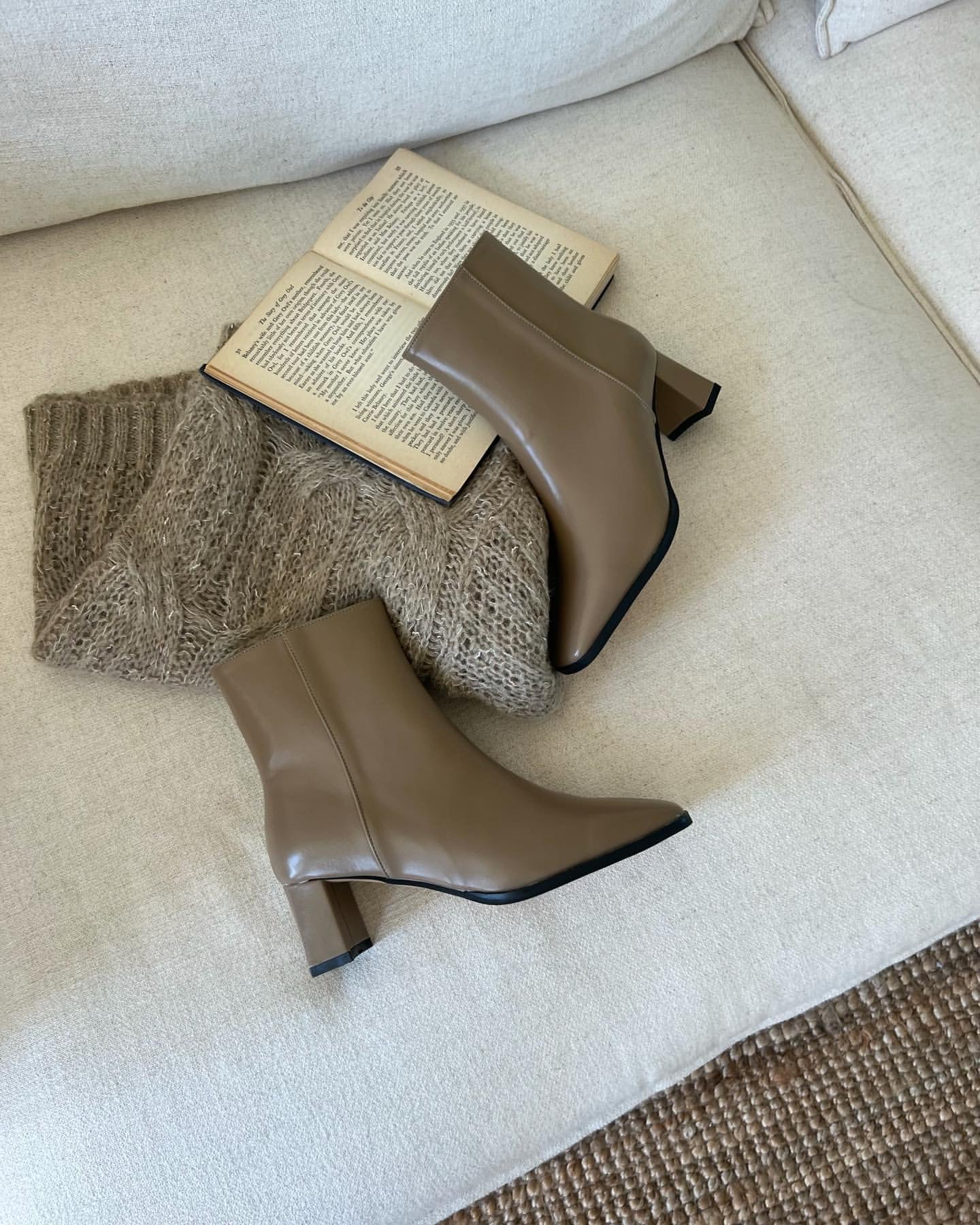 Square heel ankle boots-3col
