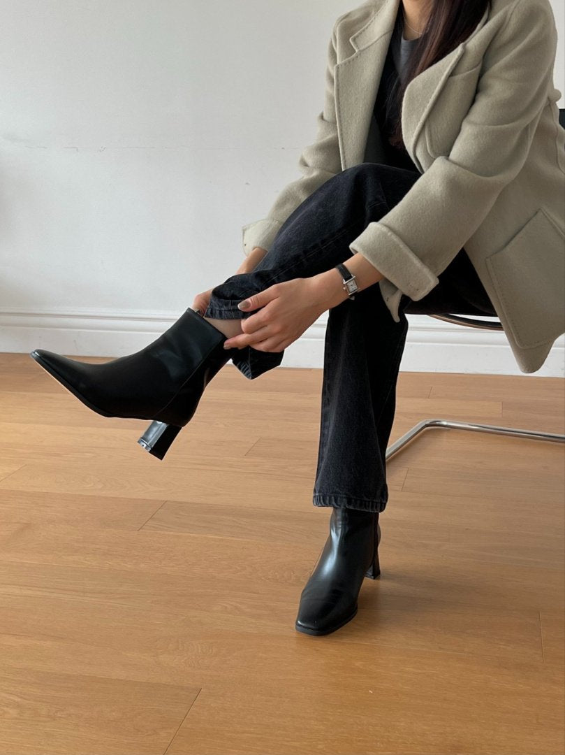 Square heel ankle boots-3col