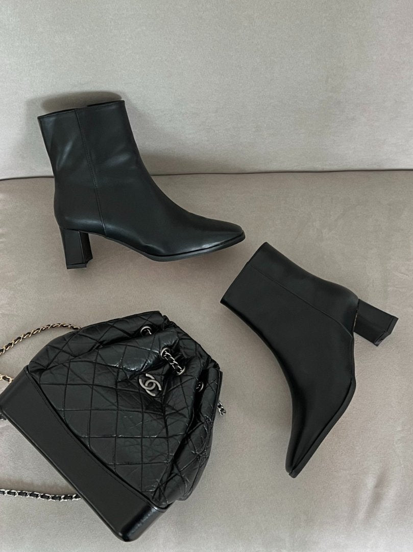 Square heel ankle boots-3col