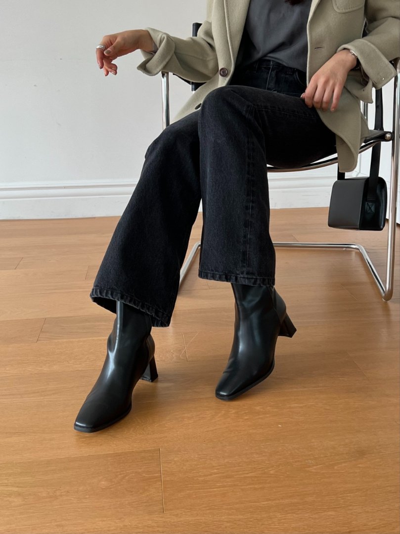Square heel ankle boots-3col